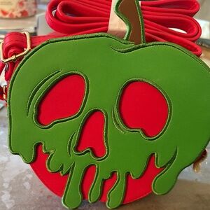Green and Red Skull Apple Crossbody Bag